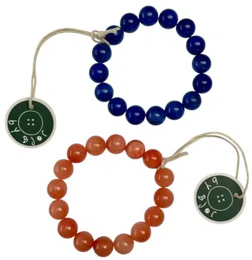 Chunky Jade Beads Bracelet Cobalt