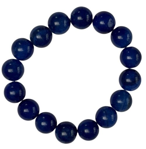 Chunky Jade Beads Bracelet Cobalt