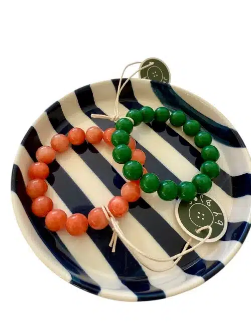 Chunky Jade Beads Bracelet Green