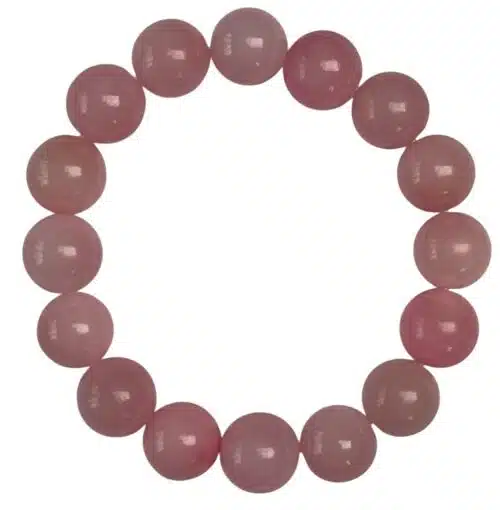 Chunky Jade Beads Bracelet Pastel Pink