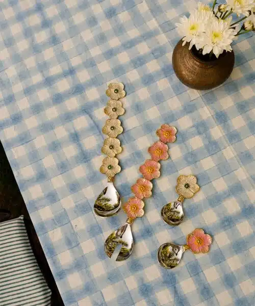 Faye Flower Saladebestek Set in cadeaubox