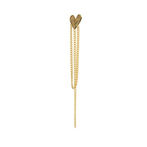 Heart Chain Stud Earring (one piece) Betty Bogaers