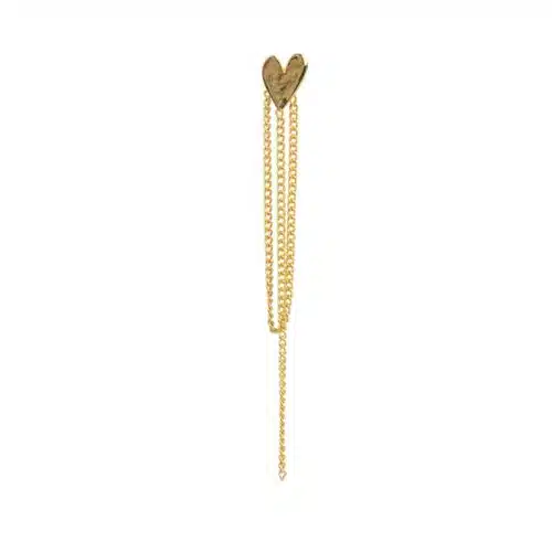 Heart Chain Stud Earring (one piece) Betty Bogaers