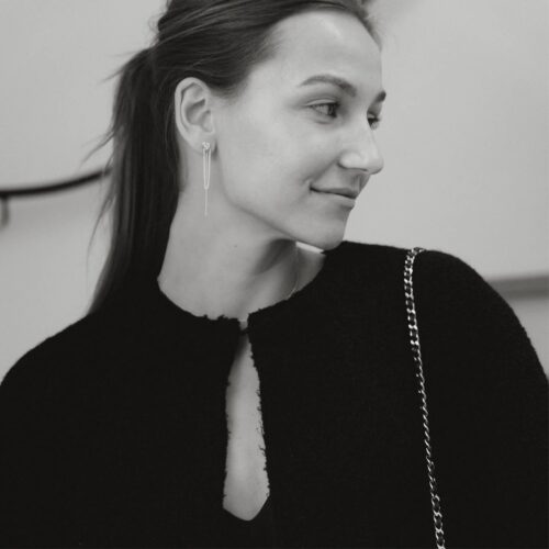 Heart Chain Stud Earring (one piece) Betty Bogaers