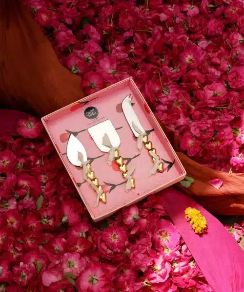 Holly Heart Kaasmessenset in Cadeaubox