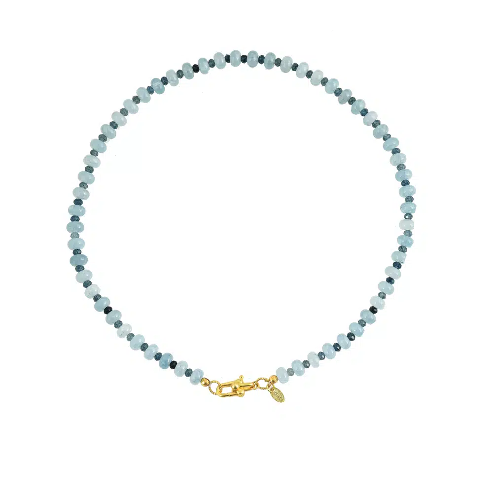 Ketting Blue Jade - dikke kraal