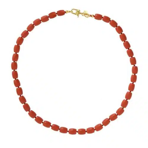 Ketting Koraal grote steen met slotje