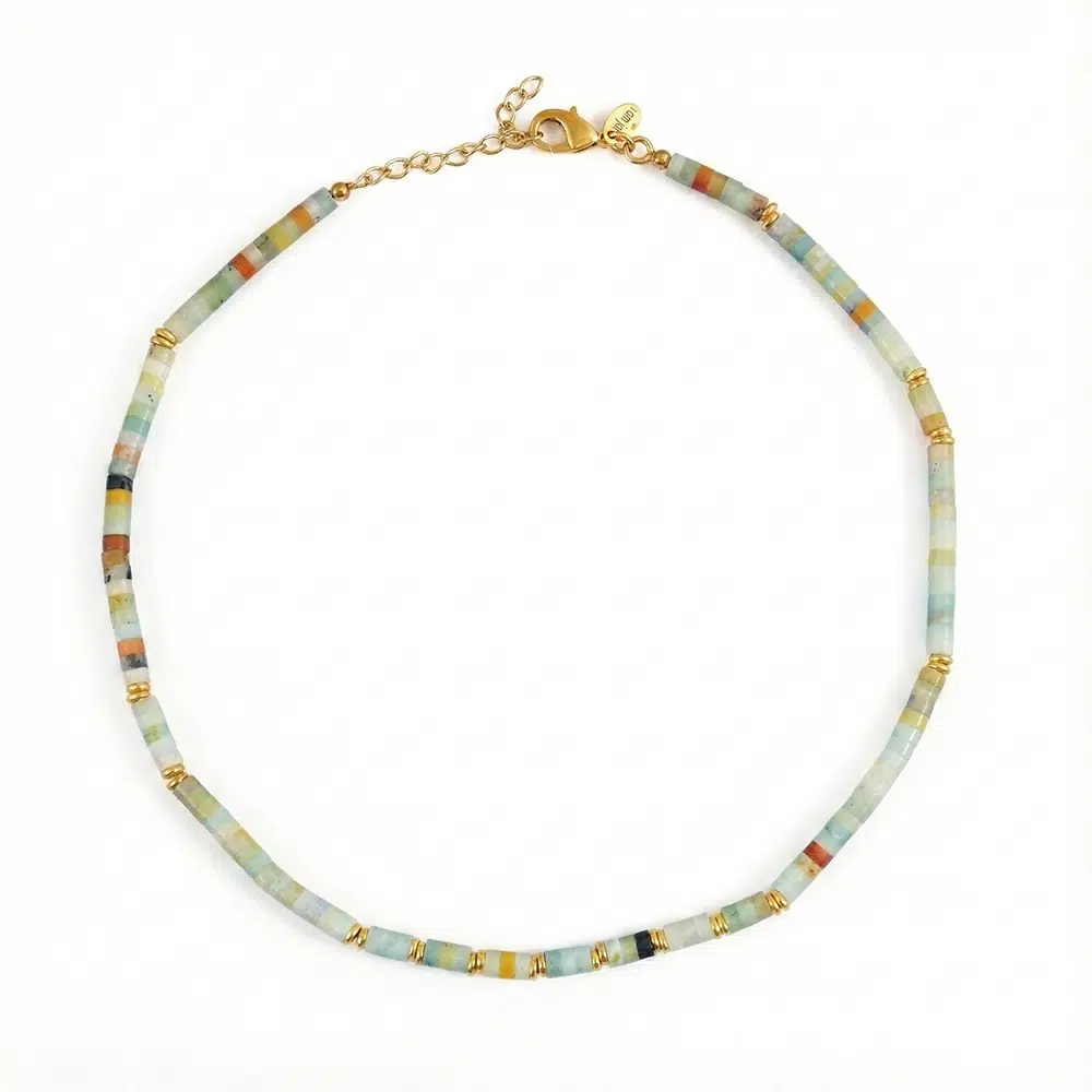 Ketting Mixed Blue Jade stenen