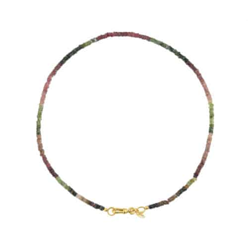 Ketting Tourmaline - platte steentjes