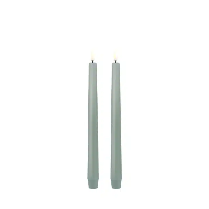 LED dinerkaarsen set/2 Dusty Green