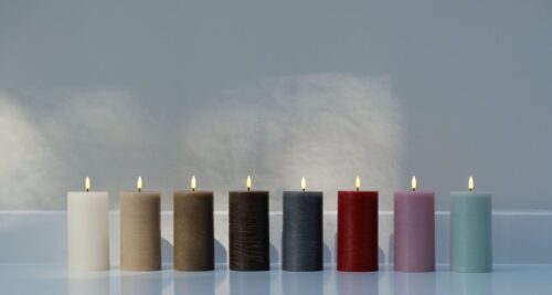 LED kaars dusty rose