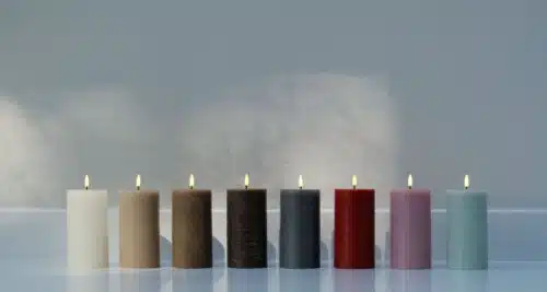 LED kaars dusty rose