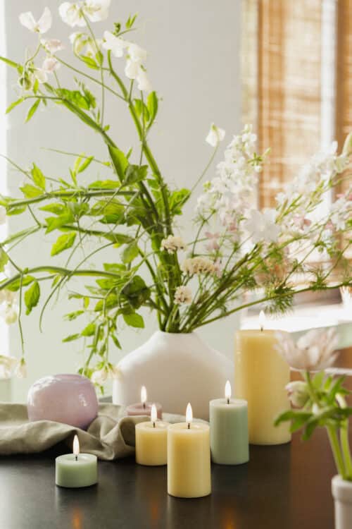 LED kaars wheat yellow