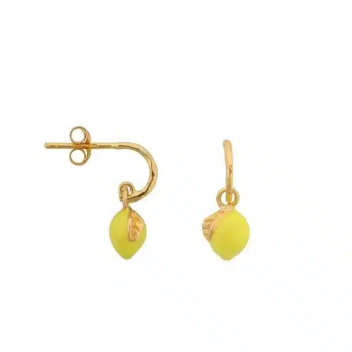 Lemon Stud Hoop Oorbel per Stuk