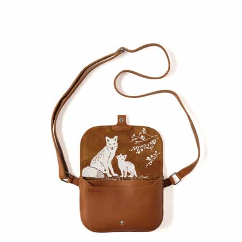 Leren Tas Little Fox Cognac Used