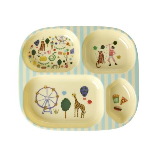 Melamine 4-vaks Bord Mint Fun Fair Print