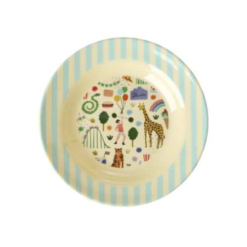 Melamine Kids Bowl met Mint Fun Fair Print
