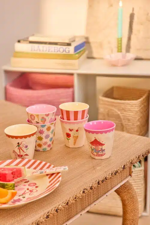 Melamine Kids Bowl met Pink Fun Fair Print