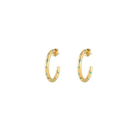 Oorbellen Hoops Turquoise