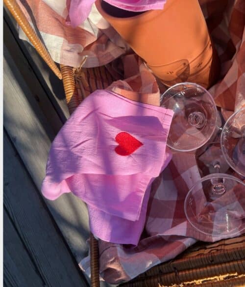 Set van 4 servetten Pnk Hearts