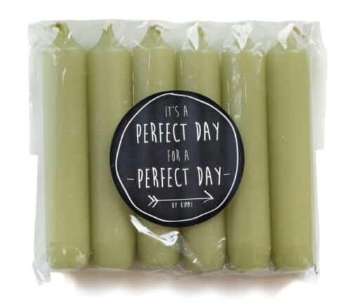 Set van 6 dinerkaarsjes Pear