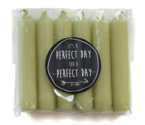 Set van 6 dinerkaarsjes Pear