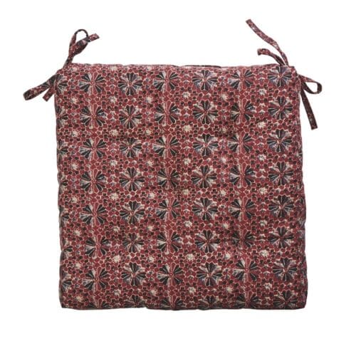 Stoelkussen Print Syrah - rood/zwart/antraciet