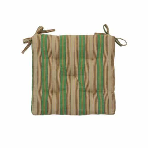 Stoelkussen Stripe Camel/Green/Yellow
