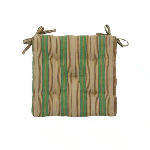 Stoelkussen Stripe Camel/Green/Yellow