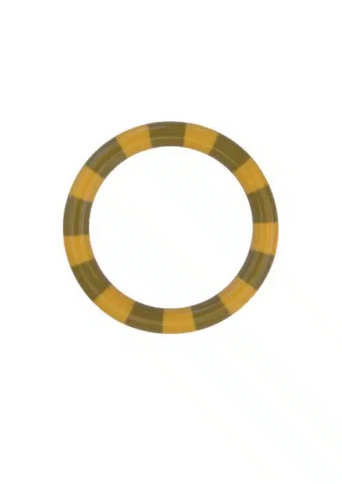 Striped Bangle Bracelet Lemon / Olive