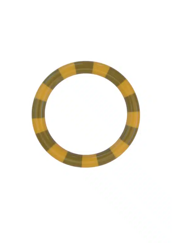 Striped Bangle Bracelet Lemon / Olive
