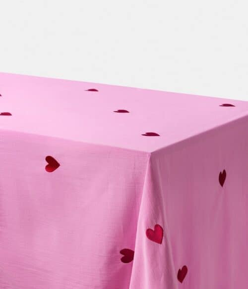 Tafelkleed Pink Hearts 2.5m