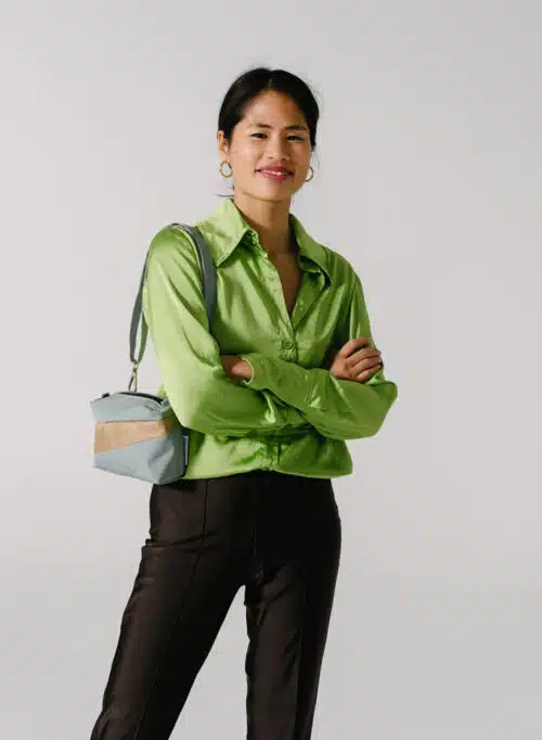 The New Bum Bag Small Grey & Camel