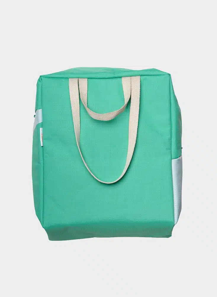 The New Tote Bag Large Holly Green & Surf Spray