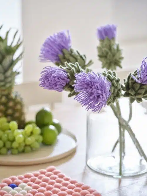 Vilt bloem Blooming Artichoke
