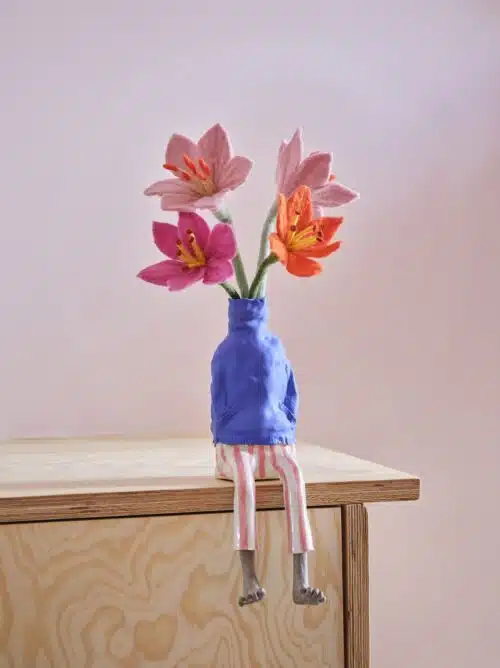 Vilt bloem Lily Pale Pink