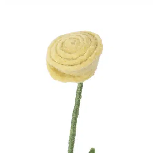 Vilt bloem Rose Lemon