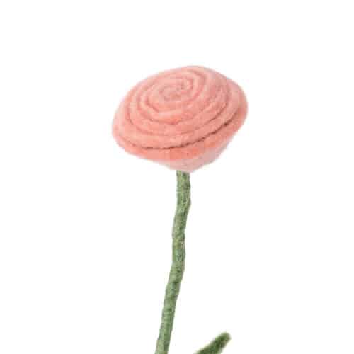 Vilt bloem Rose Peach