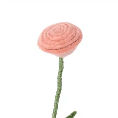 Vilt bloem Rose Peach