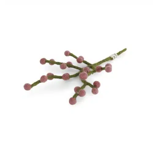 Vilten mini takje met roze besjes