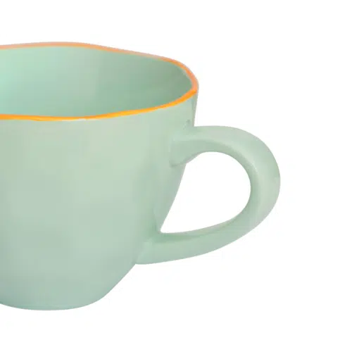 Good Morning Cappuccino Cup Sculpted Celadon