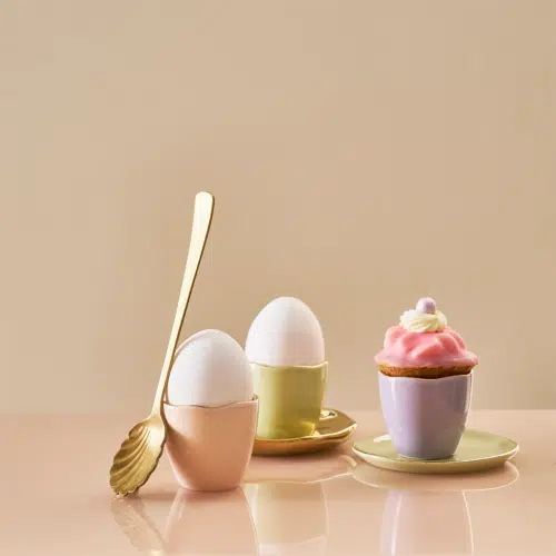 Good Morning Set/2 Egg Cups Old Pink