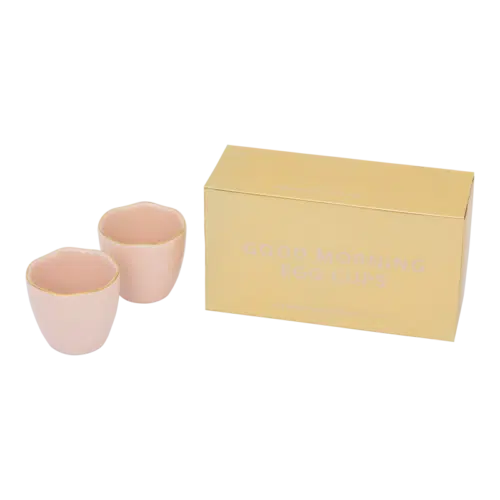 Good Morning Set/2 Egg Cups Old Pink