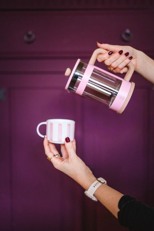 Koffiemaker Franca roze 600ml