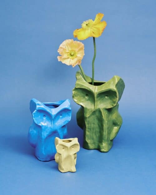 Marni Owl Vase XS After Midnight Yellow