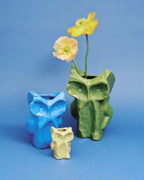 Marni Owl Vase XS After Midnight Yellow