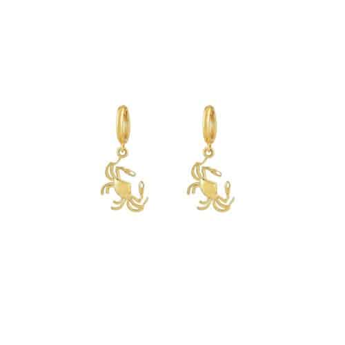Oorbellen Crab Gold