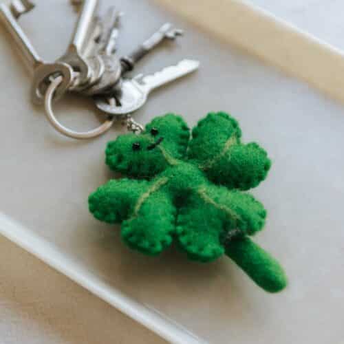 Sleutelhanger Vilt Klavertje Vier