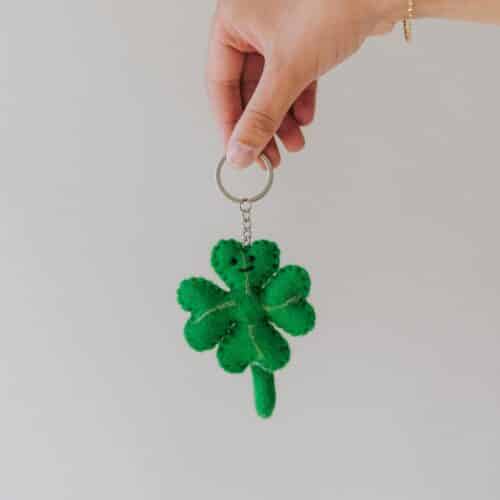 Sleutelhanger Vilt Klavertje Vier