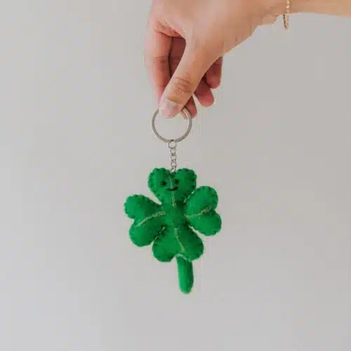 Sleutelhanger Vilt Klavertje Vier